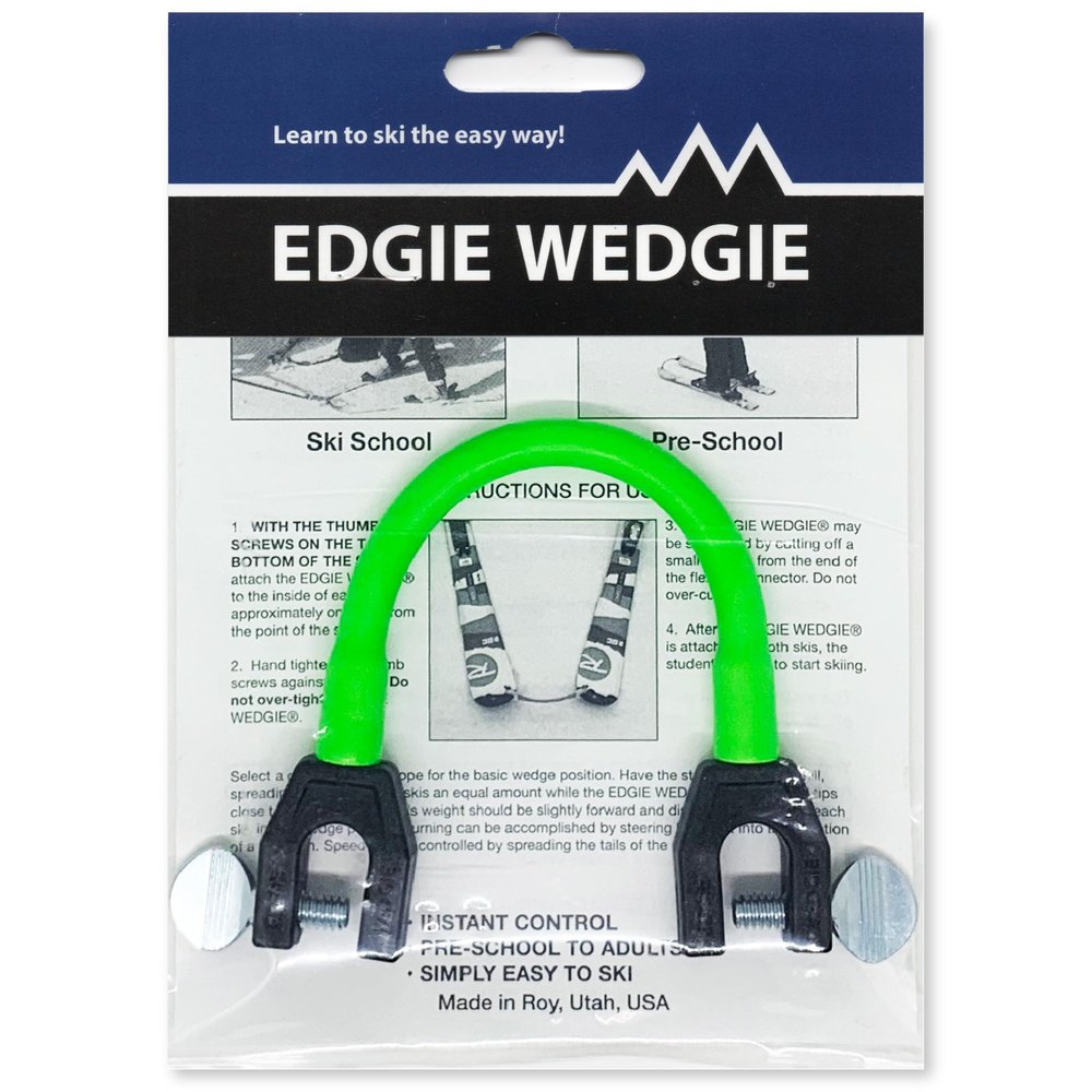 Edgie Wedgie - The Original Kids Ski Tip Connector (Green)