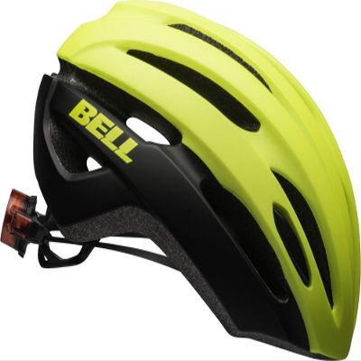 BELL Avenue LED Adult Road Bike Helmet - Matte/Gloss Hi-Viz/Black (Discontinued), Universal Adult (53-60 cm)