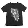 Winged Skull Youth T-Shirt Viking Warrior Skeleton Labrys Axe Gothic Kids Black Small view 1
