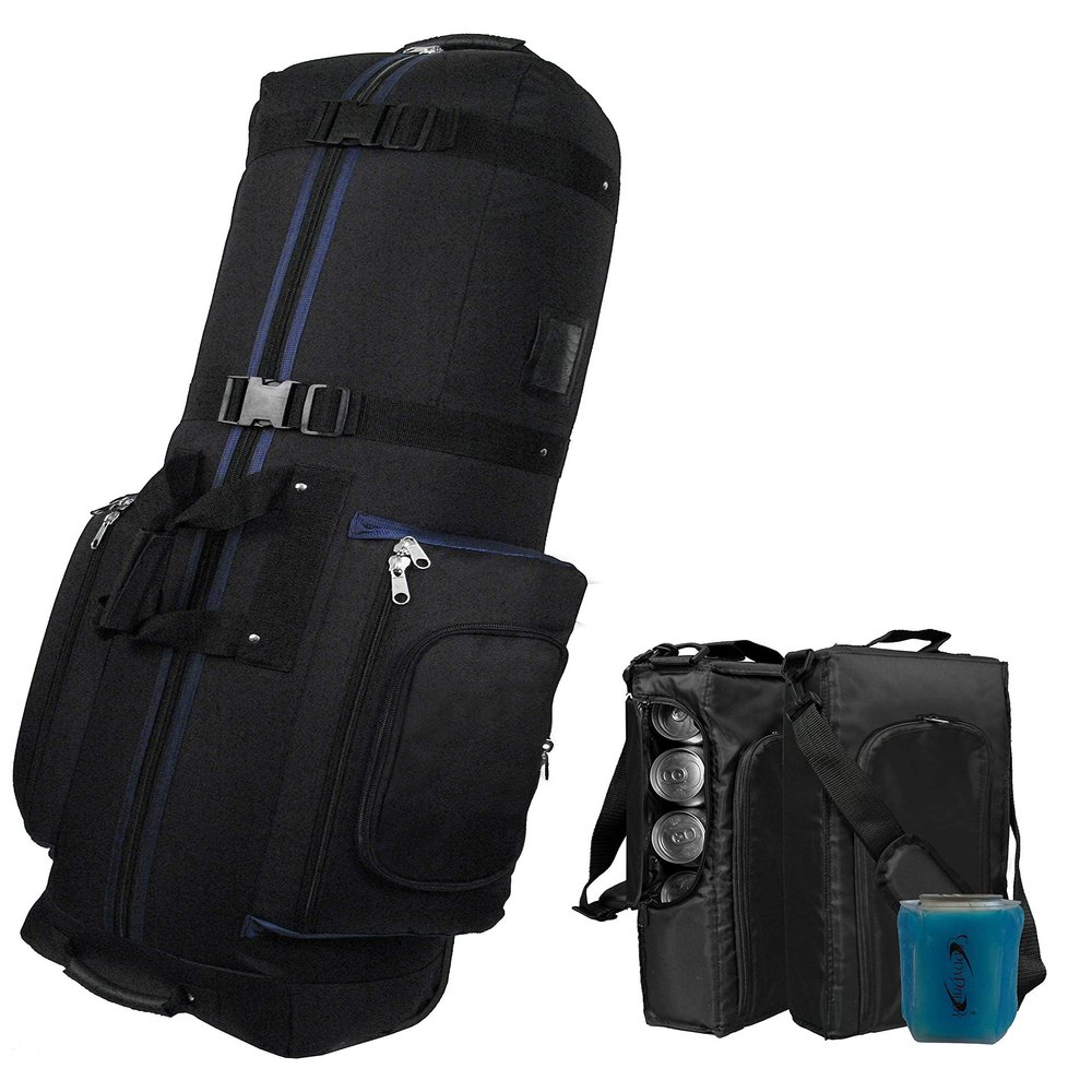 CaddyDaddy Constrictor 2 Travel Cover with 6pk Golf Bag Cooler