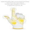 GOuft Premium Spider-Web Unisex Golf Gloves White Edition (Yellow/White, 19 (Left-Hand)) view 2