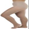 ToBeInStyle Womens Elegant Sheer Spandex Rhinestone Accent Tights - Nude - OS view 3