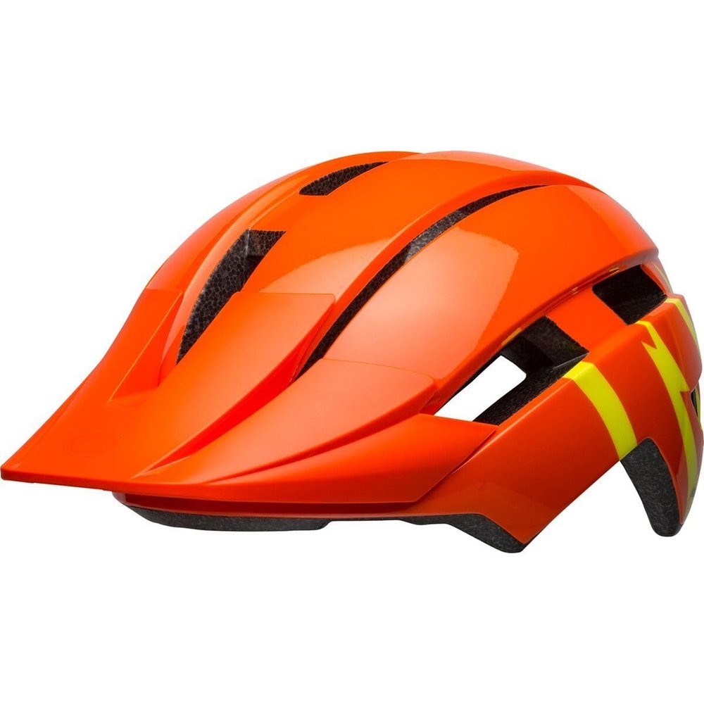 BELL Sidetrack II Youth Bike Helmet - Strike Gloss Orange/Yellow,Universal Child (47-54 cm)