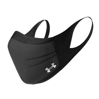 Under Armour Unisex Sports Mask, Black (002)/Silver Chrome, X-Large/XX-Large