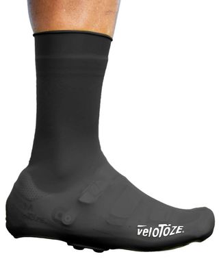 veloToze Tall Silicone Shoe Covers - with Snaps Black Medium