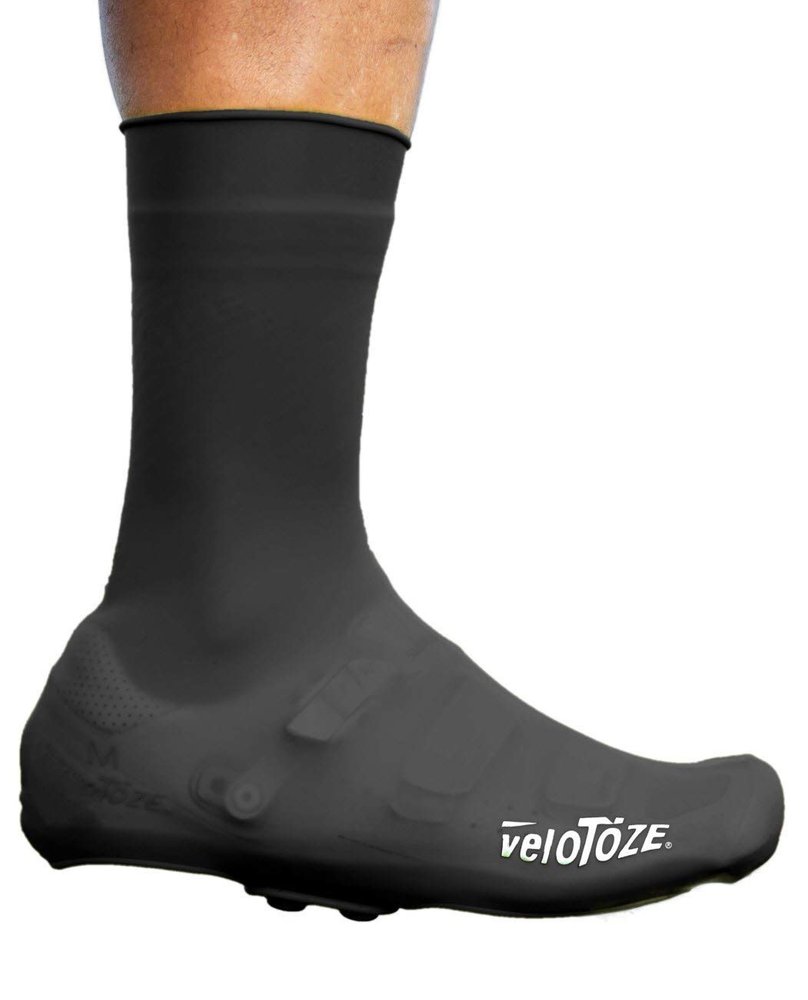 veloToze Tall Silicone Shoe Covers - with Snaps Black Medium