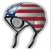 USA Flag Water Polo Cap - Sticker Graphic - Auto, Wall, Laptop, Cell, Truck Sticker for Windows, Cars, Trucks view 1