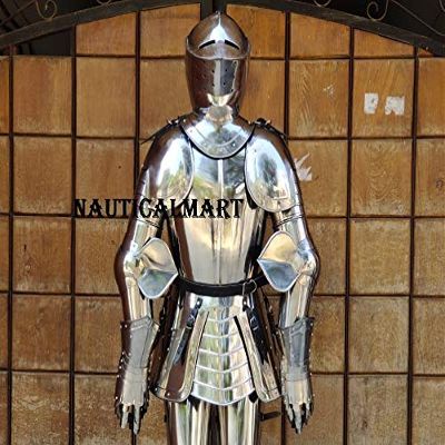 Steel Breastplate W/Tasset Knight Armor Medieval Costume Battle Ready(Breastplate W/Tasset)