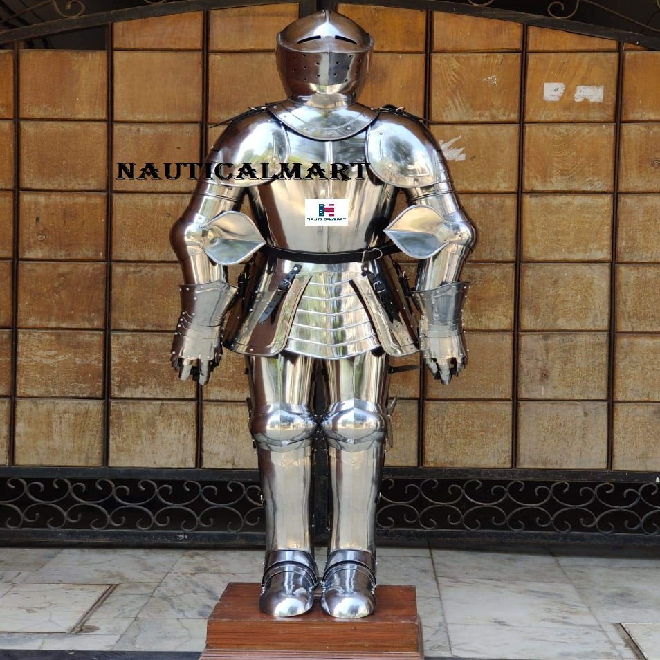 Medieval Wearable Knight Full Suit of Armor Collectibles Armor Costume(Full Suit of Armor)