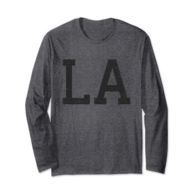 Los Angeles Long Sleeve Shirt Women Men Cool Distressed LA Long Sleeve T-Shirt