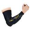 Kuangmi Arm Compression Sleeve, Elbow Pad for Basketball,Football, Volleyball, Baseball Protection (1 Sleeve) (Yellow Black, L) view 1