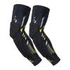 Kuangmi Arm Sleeves Compression Elbow Pads Use for Sports and Daily Support (Yellow Black/Pair, XL) view 1