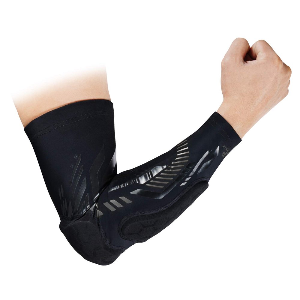 Kuangmi Arm Compression Sleeve, Elbow Pad for Basketball,Football, Volleyball, Baseball Protection (1 Sleeve) (Black, L)