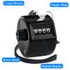 FEBSNOW 2 Pack Hand Tally Counter 4 Digital Click Counter for Sport Row School Event (Black White) view 3