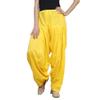 Way2like Cotton Patiala Salwar Punjabi Patiyala Trouser Free Size Yoga Pants for Women Yellow view 1