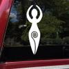 Spiral Goddess Vinyl Sticker - Divine Feminine Pagan Symbol - Die Cut Decal - 5w x 14h inches - Burgundy view 1