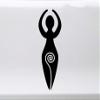 Spiral Goddess Vinyl Sticker - Divine Feminine Pagan Symbol - Die Cut Decal - 5w x 14h inches - Burgundy view 2
