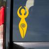 Spiral Goddess Vinyl Sticker - Divine Feminine Pagan Symbol - Die Cut Decal - 5w x 14h inches - Burgundy view 3