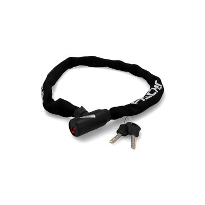 FISCHER Chain Lock with Neoprene Coating with 2 Keys, Length 100 cm, Diameter 6 mm