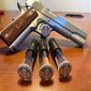 Handgun Display Stand, Safe Pistol Holder, Revolver Showcase, Acrylic, Rubber Tipped, 3 1/2 L x 3/4" W - 3-Pack Come and Take Them Domed Decal view 1