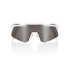 100% Speedcraft XS Sport Performance Sunglasses - Sport and Cycling Eyewear (Matte White - HiPER Silver Mirror) view 2