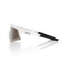 100% Speedcraft XS Sport Performance Sunglasses - Sport and Cycling Eyewear (Matte White - HiPER Silver Mirror) view 3