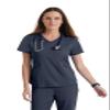 BARCO Grey's Anatomy Impact Women's GIT033 3 Pocket Moto Scrub Top-Steel-X-Small view 1