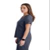 BARCO Grey's Anatomy Impact Women's GIT033 3 Pocket Moto Scrub Top-Steel-X-Small view 3