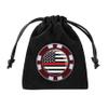 Fire Golf Ball Marker, Magnetic Poker Chip, with 5 Fire Department Ball Markers (Red-Flag) view 2