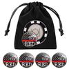 Fire Golf Ball Marker, Magnetic Poker Chip, with 5 Fire Department Ball Markers (Black-Respect) view 1