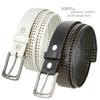 382015-CX160 Brody Perforated Belt 100% Genuine Leather Casual Jean Belt 1-1/2" Wide (Black 34) view 4