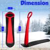 Slippery Racer Kid's Lightweight Compact Foldable Cold Resistant Downhill Outdoor Winter Ski Scooter Snow Sled for Children 4 Years and Up (RED, 3) view 3