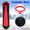 Slippery Racer Kid's Lightweight Compact Foldable Cold Resistant Downhill Outdoor Winter Ski Scooter Snow Sled for Children 4 Years and Up (RED, 3) view 4