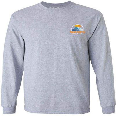 Koloa Surf Mens Polihale Beach Logo Long Sleeve Cotton Tee-Tall-3XLT-AthHth/c