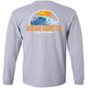 Koloa Surf Mens Polihale Beach Logo Long Sleeve Cotton Tee-Tall-3XLT-AthHth/c view 2