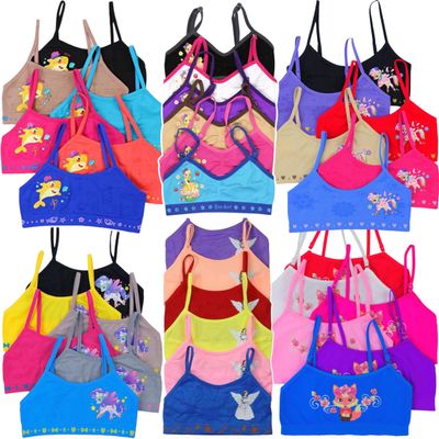 ToBeInStyle Girls' Pack of 6 Random Assorted Print Cami Training Bras Tops
