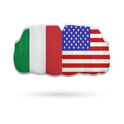 Impact Custom Professional All Sports Mouthguard -Flag Series Italy/USA