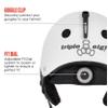 Triple Eight Halo Snow Standard Snowboard and Ski Helmet, Safety Certified with Dial Fit, White, Large/X-Large view 2