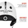 Triple Eight Halo Snow Standard Snowboard and Ski Helmet, Safety Certified with Dial Fit, White, Large/X-Large view 3