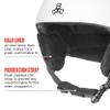 Triple Eight Halo Snow Standard Snowboard and Ski Helmet, Safety Certified with Dial Fit, White, Large/X-Large view 4