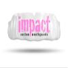 Impact Custom Professional All Sports Mouthguard -(Branded Series) Pink Logo White view 1