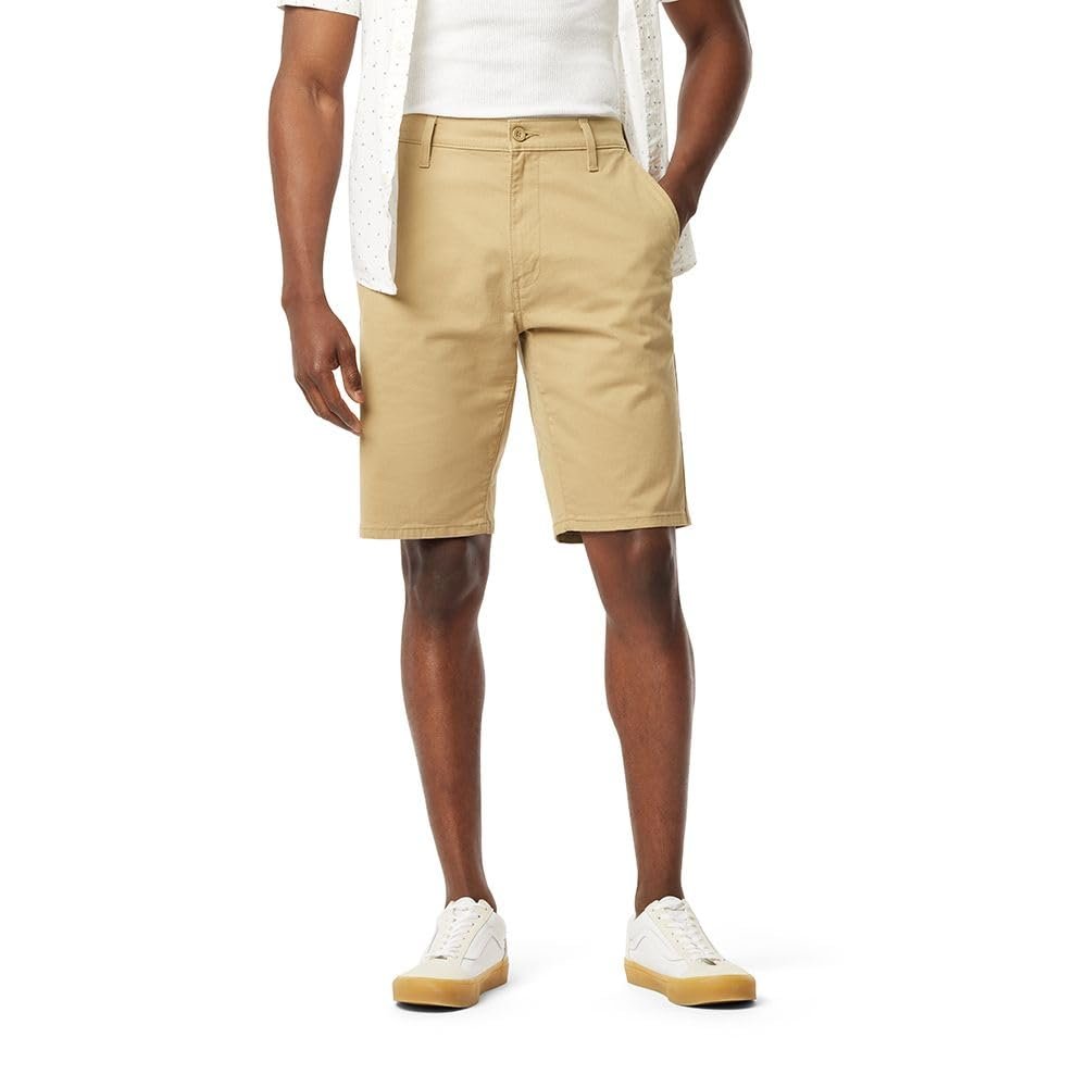 Levi Strauss Signature Gold Men's Casual Chino 10.5" Shorts, British Khaki, 42W