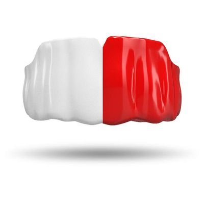 Impact Custom Professional All Sports Mouthguard -Flag Series White & Red