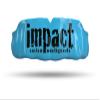 Impact Custom Professional All Sports Mouthguard -(Branded Series) Impact Black Logo Light Blue view 1