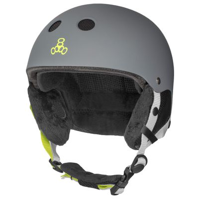 Triple Eight Halo Snow Standard Snowboard and Ski Helmet, Safety Certified with Dial Fit, Carbon, Large/X-Large