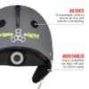 Triple Eight Halo Snow Standard Snowboard and Ski Helmet, Safety Certified with Dial Fit, Carbon, Large/X-Large view 3