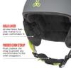 Triple Eight Halo Snow Standard Snowboard and Ski Helmet, Safety Certified with Dial Fit, Carbon, Large/X-Large view 4