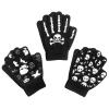 Evridwear Boys Girls Magic Stretch Gripper Gloves 3 Pair Pack Assortment, Kids One Size Winter Warm Gloves Children (6-8Years, 3 Pairs Cartoons) view 1