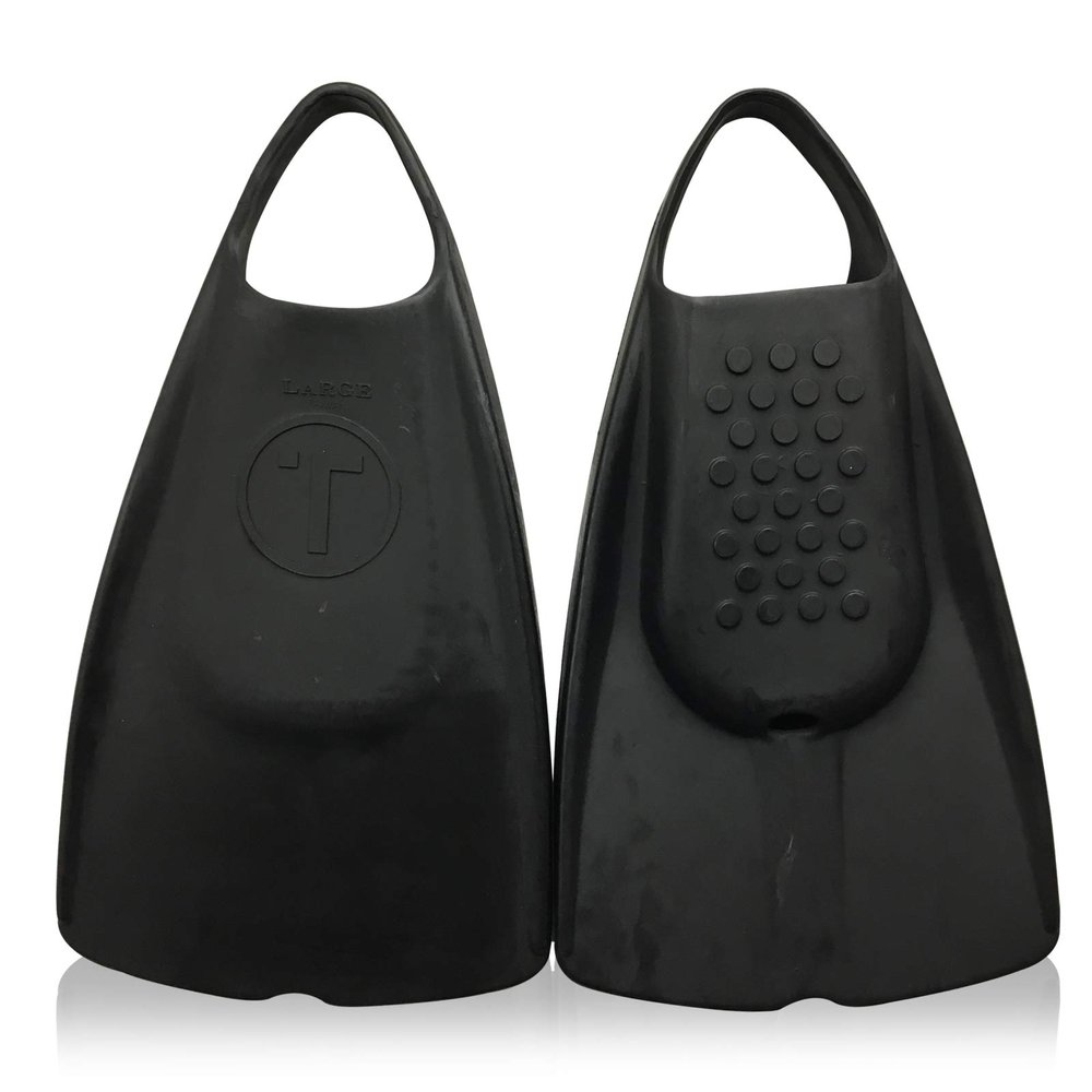 Tribe T1 Bodyboarding & Bodysurfing Swimfins-Black/Black - M