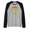 Shark Vintage Distressed Retro Style Silhouette Men Women Raglan Baseball Tee view 1